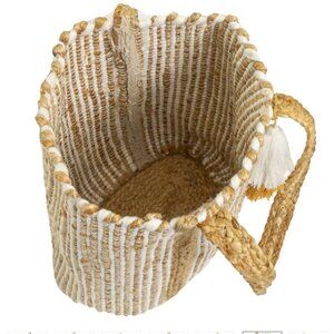 Magid Jute & Cotton Woven Tote - Thumbnail 4